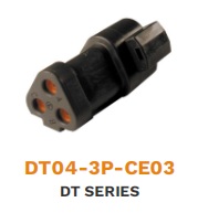  DT04-3P-CE03 разъем штыревой DEUTSCH серия DT 3 pin (черный с крышкой) ― Auto Tuning Group Ltd