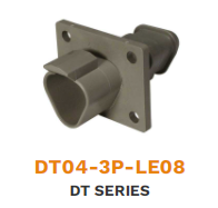 DT04-3P-LE08 разъем штыревой DEUTSCH серия DT 3 pin с фланцем крепления ― Auto Tuning Group Ltd