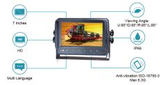 HD700125DC Монитор 7 " HD цветной TFT, 13PIN, 3 канала, IP66 водонепроницаемый ― Auto Tuning Group Ltd