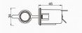 USB зарядка скрытой установки c прижимными лепесками (для транспорта) 1 порт 2,1А