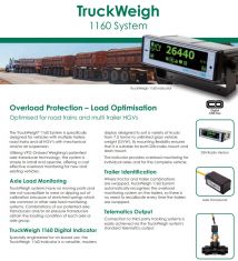 TruckWeigh-1160 Комплект бортовой системы взвешивания (3 оси, рессорная подвеска) ― Auto Tuning Group Ltd