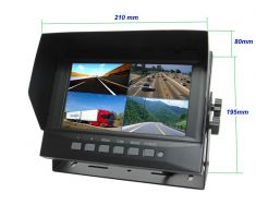 RM-750Q  TFT 7" монитор, IP69, 4CH, с автоподогревом для спецтранспорта (4 канала, квадратор) ― Auto Tuning Group Ltd